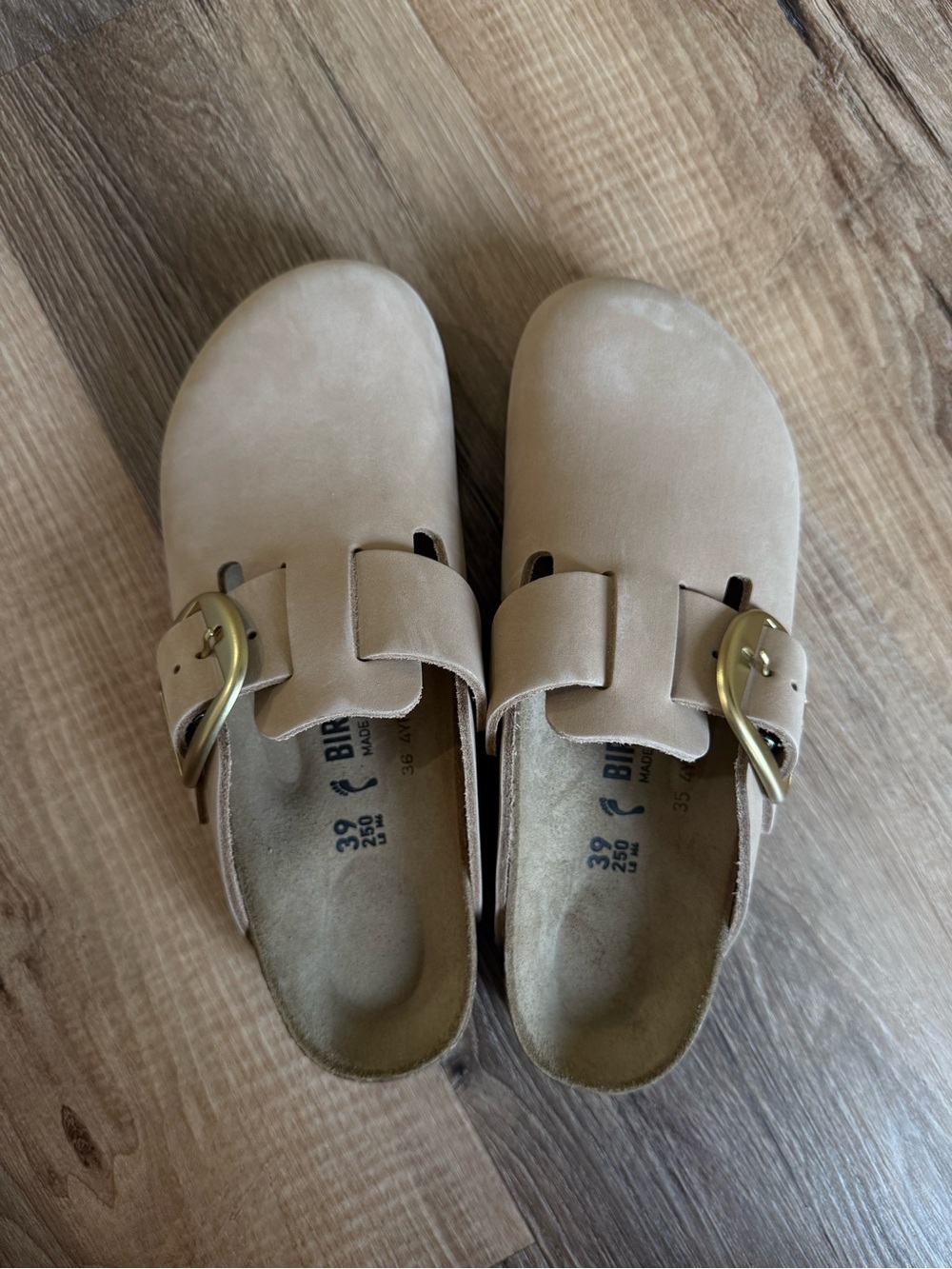 BIRKENSTOCK Boston Big Buckle Clogs Tobacco Brown EU 39 Brand New - Picture 3 of 8
